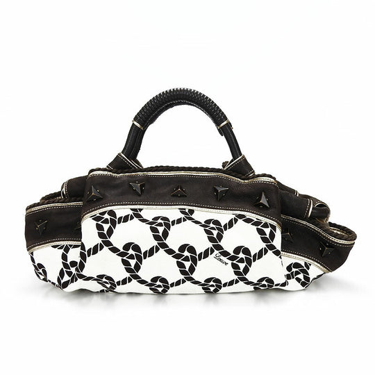 LOEWE Handbag leather Dark brown anagram Nappa Aire