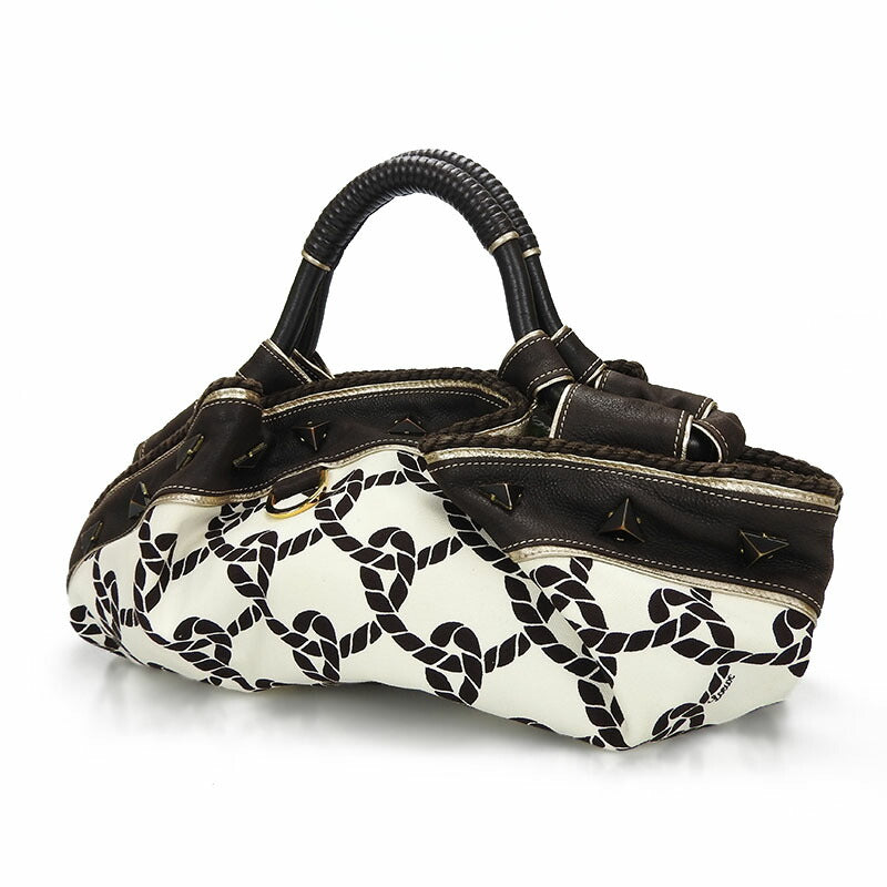LOEWE Handbag leather Dark brown anagram Nappa Aire