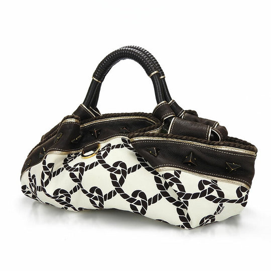 LOEWE Handbag leather Dark brown anagram Nappa Aire