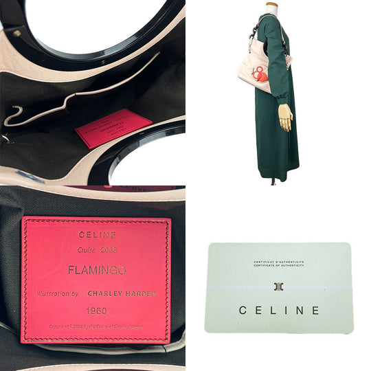 CELINE Handbag leather beige Cruise line