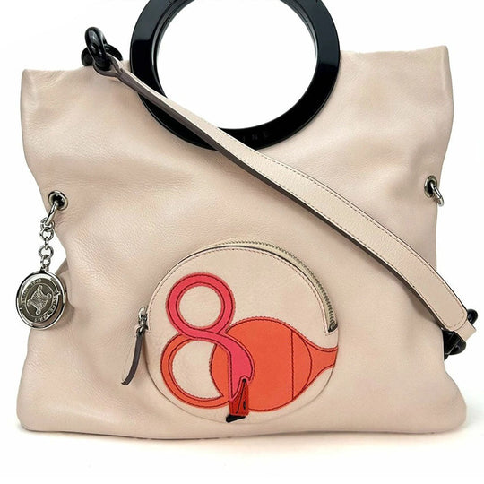 CELINE Handbag leather beige Cruise line