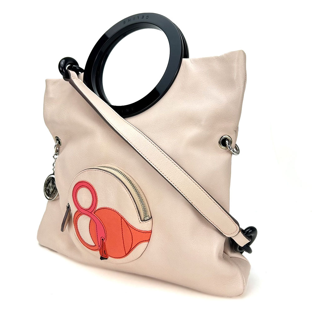 CELINE Handbag leather beige Cruise line