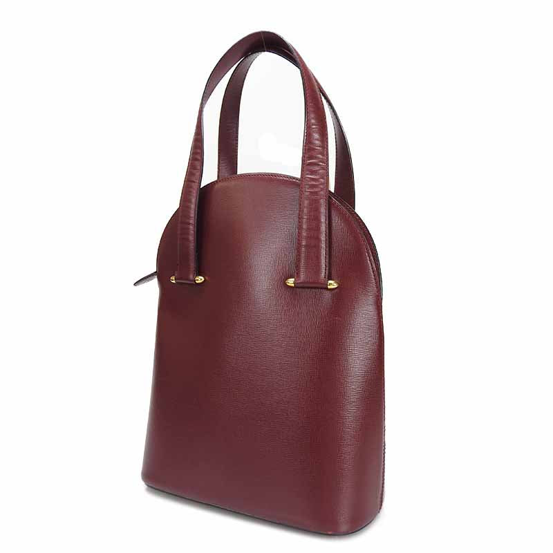 CARTIER Handbag leather Bordeaux Must Line