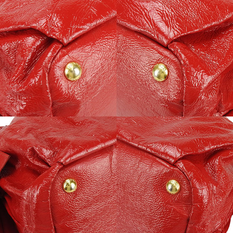 PRADA Handbag enamel Red