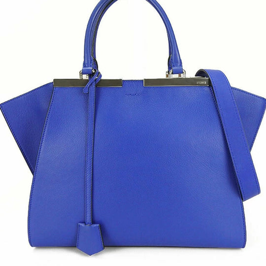 FENDI Handbag 8BH279 leather Blue type Trois Jules