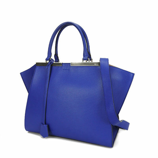 FENDI Handbag 8BH279 leather Blue type Trois Jules