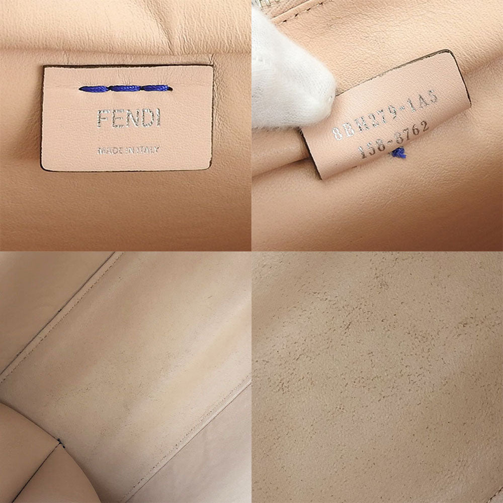 FENDI Handbag 8BH279 leather Blue type Trois Jules