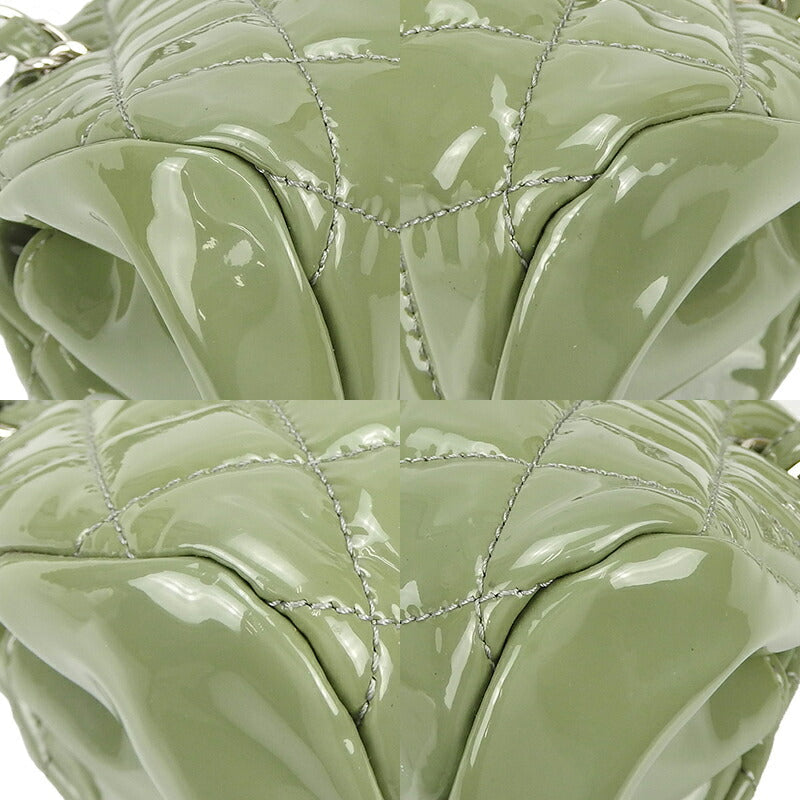 CHANEL Handbag enamel green Mademoiselle Bowling