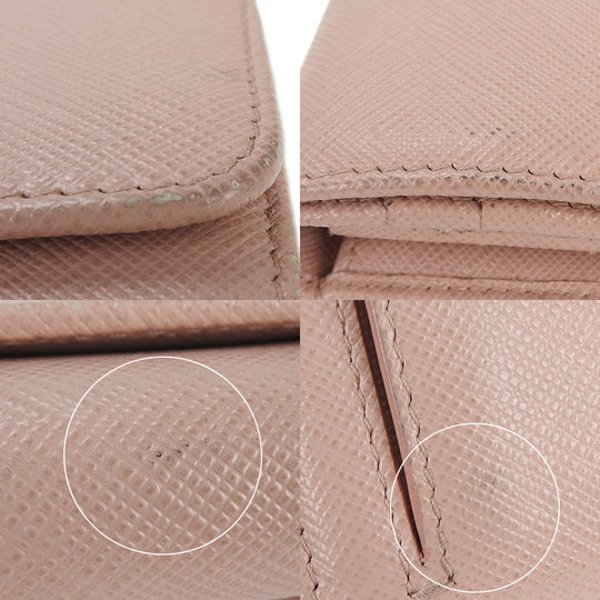 PRADA Long Wallet Purse 1MH132 Safiano leather Light pink