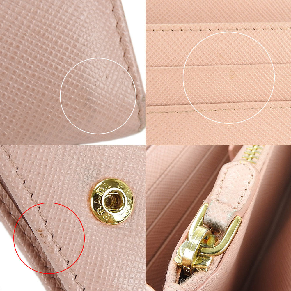 PRADA Long Wallet Purse 1MH132 Safiano leather Light pink