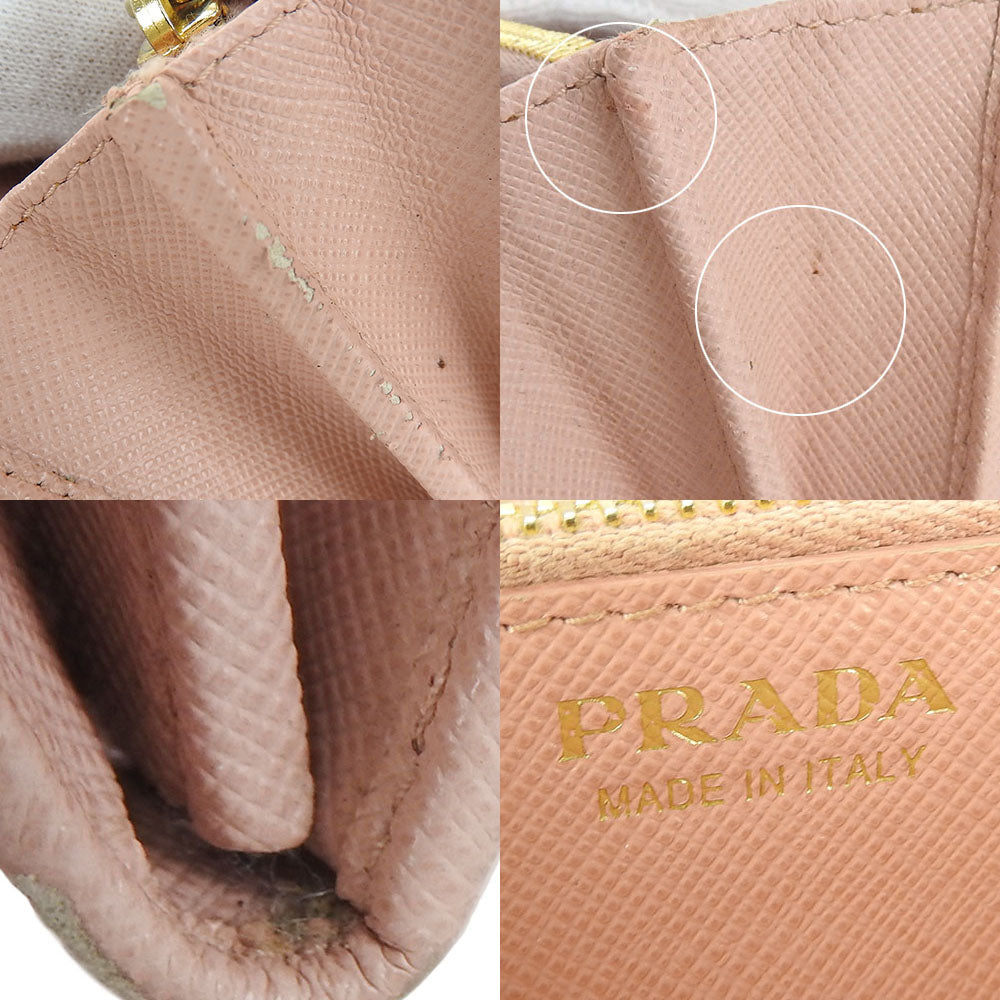 PRADA Long Wallet Purse 1MH132 Safiano leather Light pink