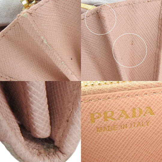 PRADA Long Wallet Purse 1MH132 Safiano leather Light pink