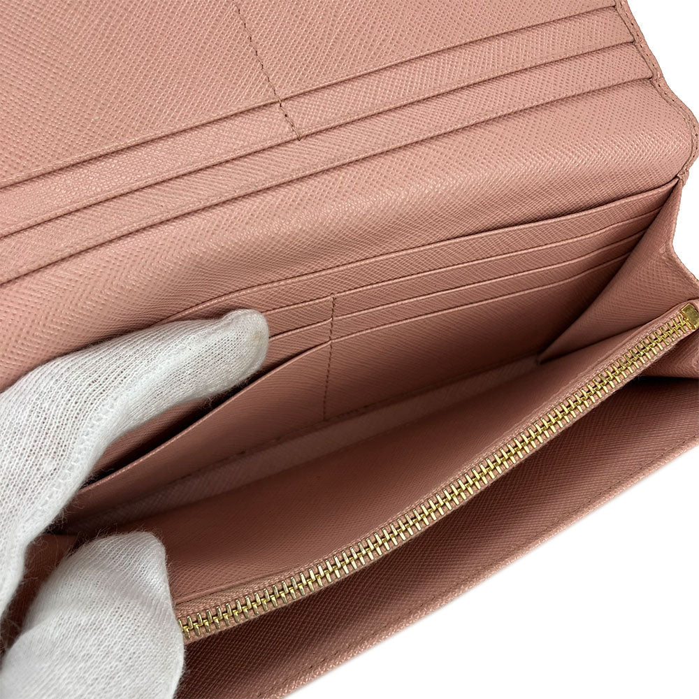 PRADA Long Wallet Purse 1MH132 Safiano leather Light pink