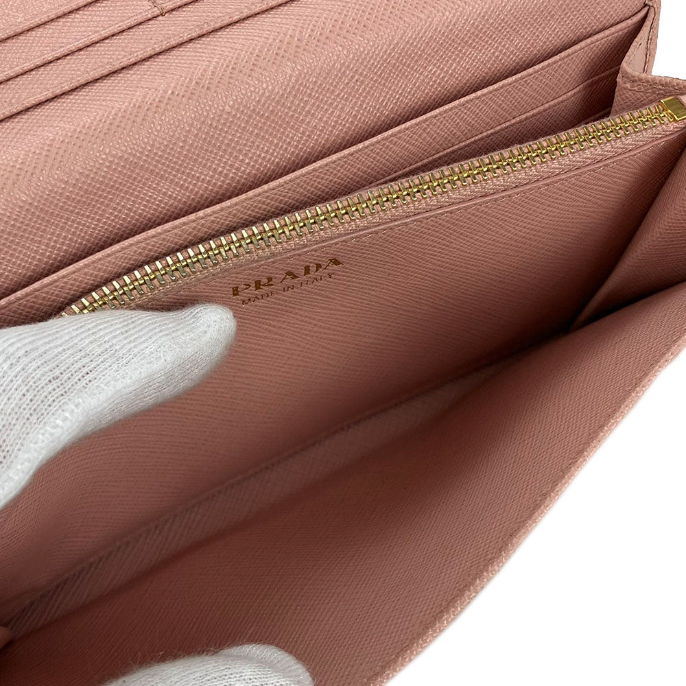 PRADA Long Wallet Purse 1MH132 Safiano leather Light pink