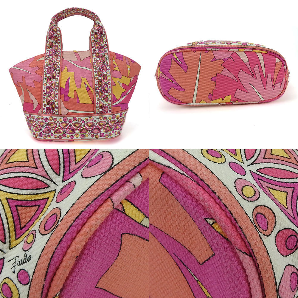 Emilio Pucci Tote Bag canvas pink