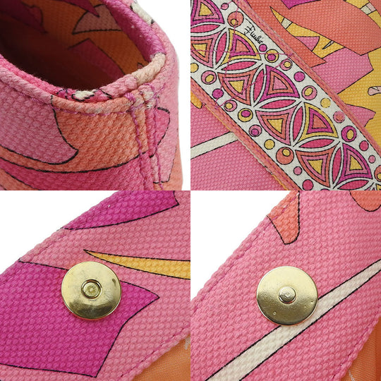 Emilio Pucci Tote Bag canvas pink