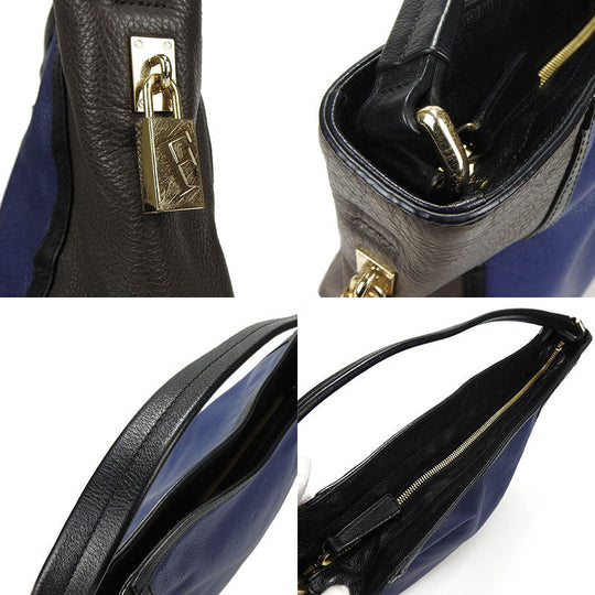 Furla Shoulder Bag leather Navy