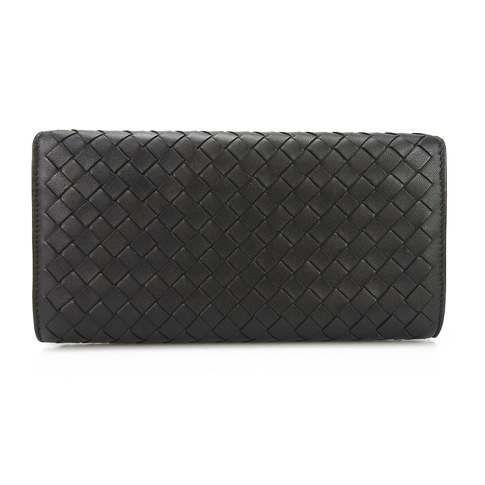 BOTTEGAVENETA Long Wallet Purse leather black