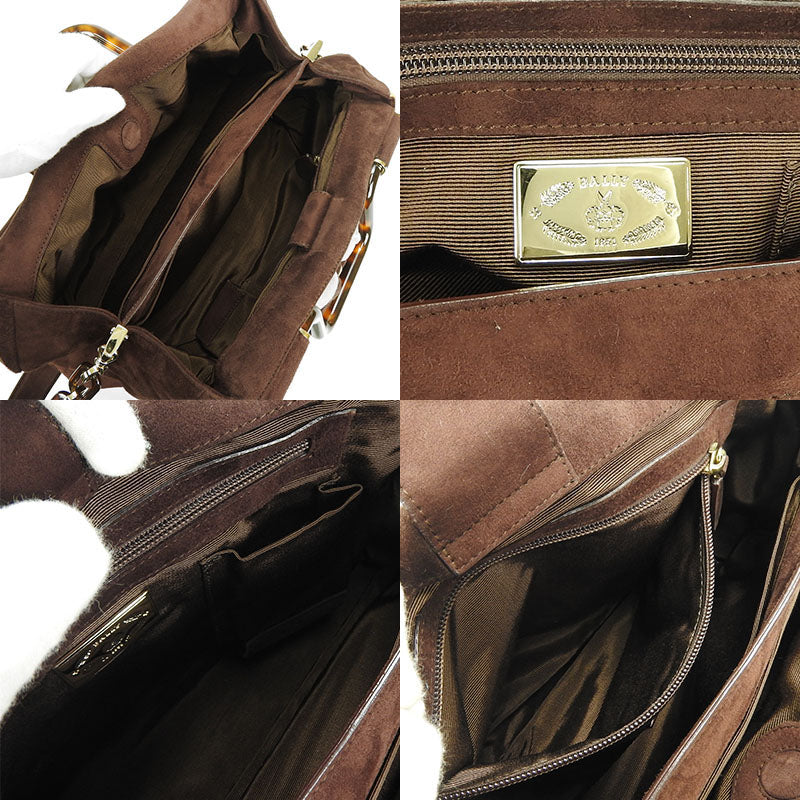 BALLY Handbag Suede Brown type