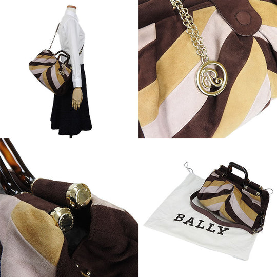 BALLY Handbag Suede Brown type