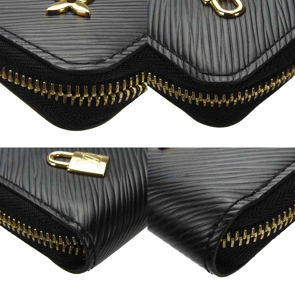 LOUIS VUITTON Long Wallet Purse M63991 Epi Leather Noir Love Lock Zippy Wallet