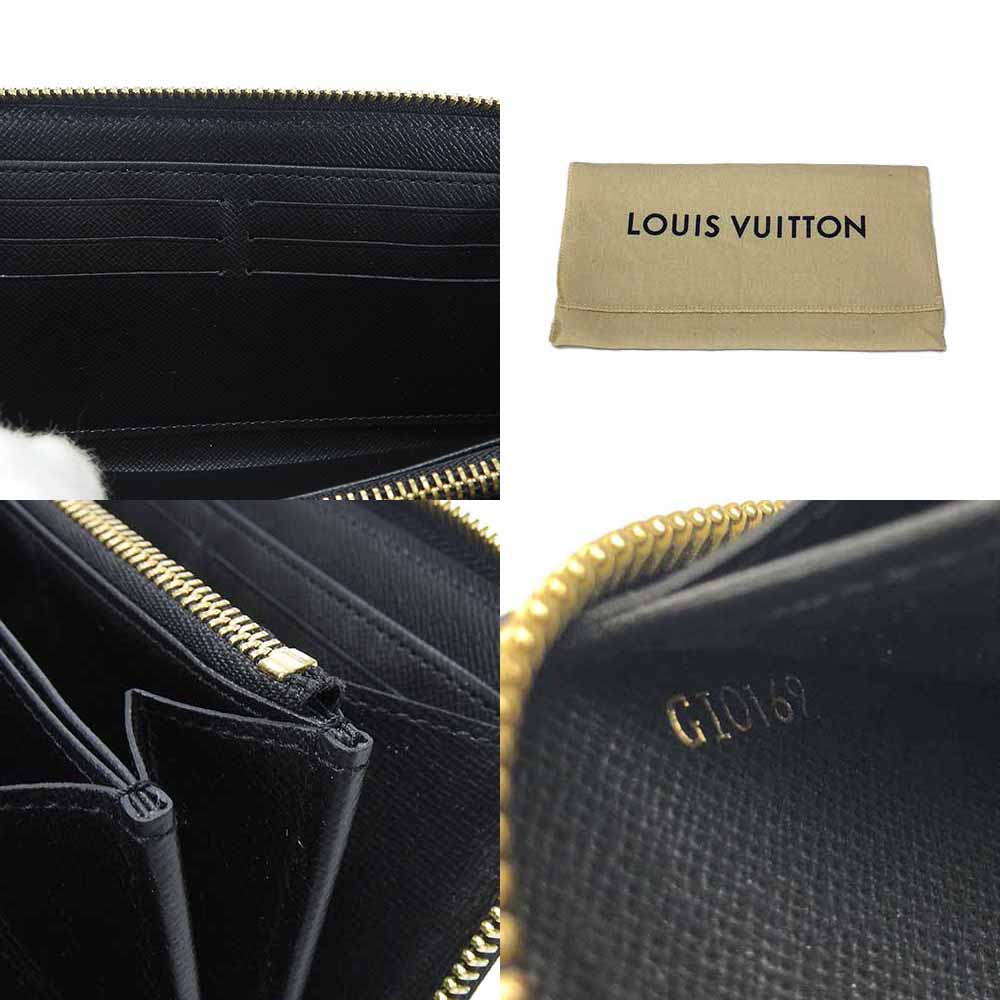 LOUIS VUITTON Long Wallet Purse M63991 Epi Leather Noir Love Lock Zippy Wallet