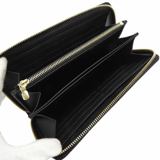 LOUIS VUITTON Long Wallet Purse M63991 Epi Leather Noir Love Lock Zippy Wallet