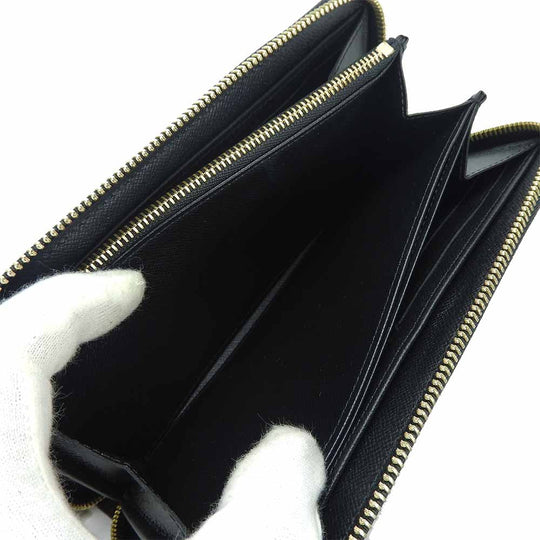 LOUIS VUITTON Long Wallet Purse M63991 Epi Leather Noir Love Lock Zippy Wallet
