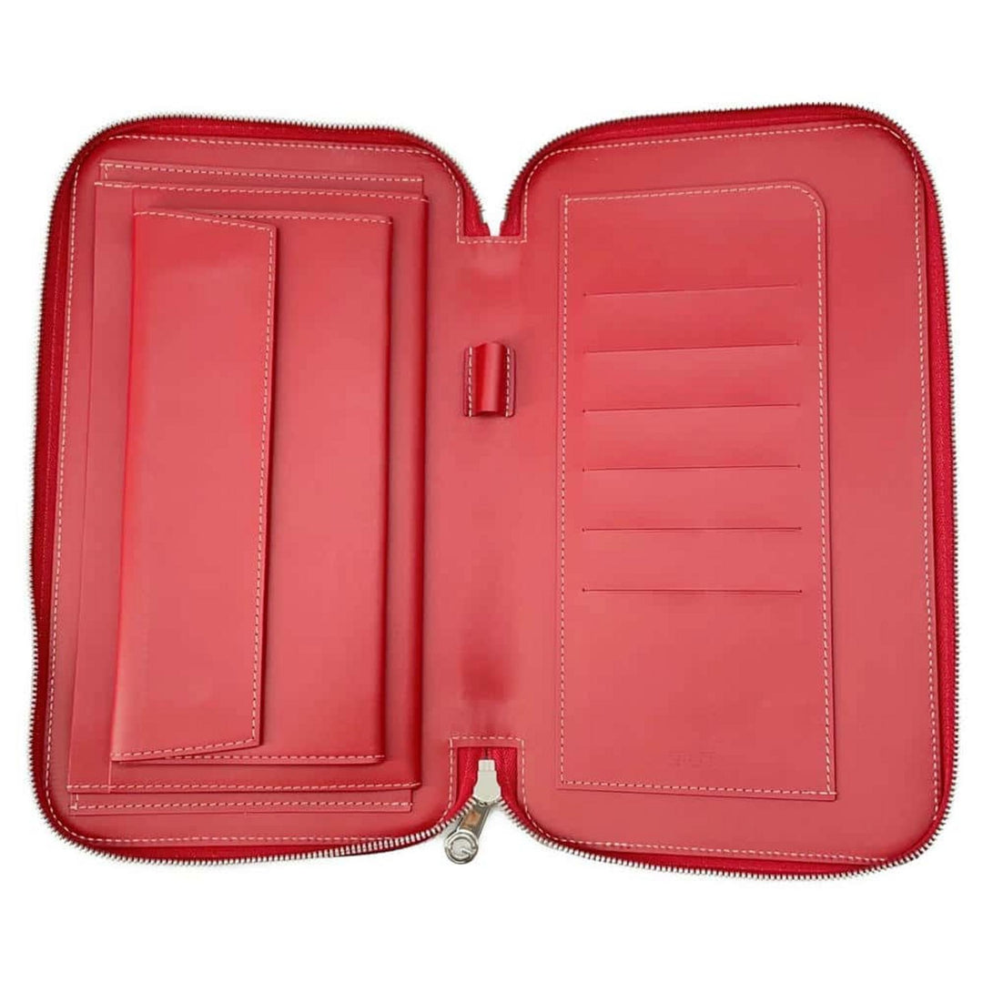 GOYARD Opera Calf Leather PVC Red Organizer Preloved