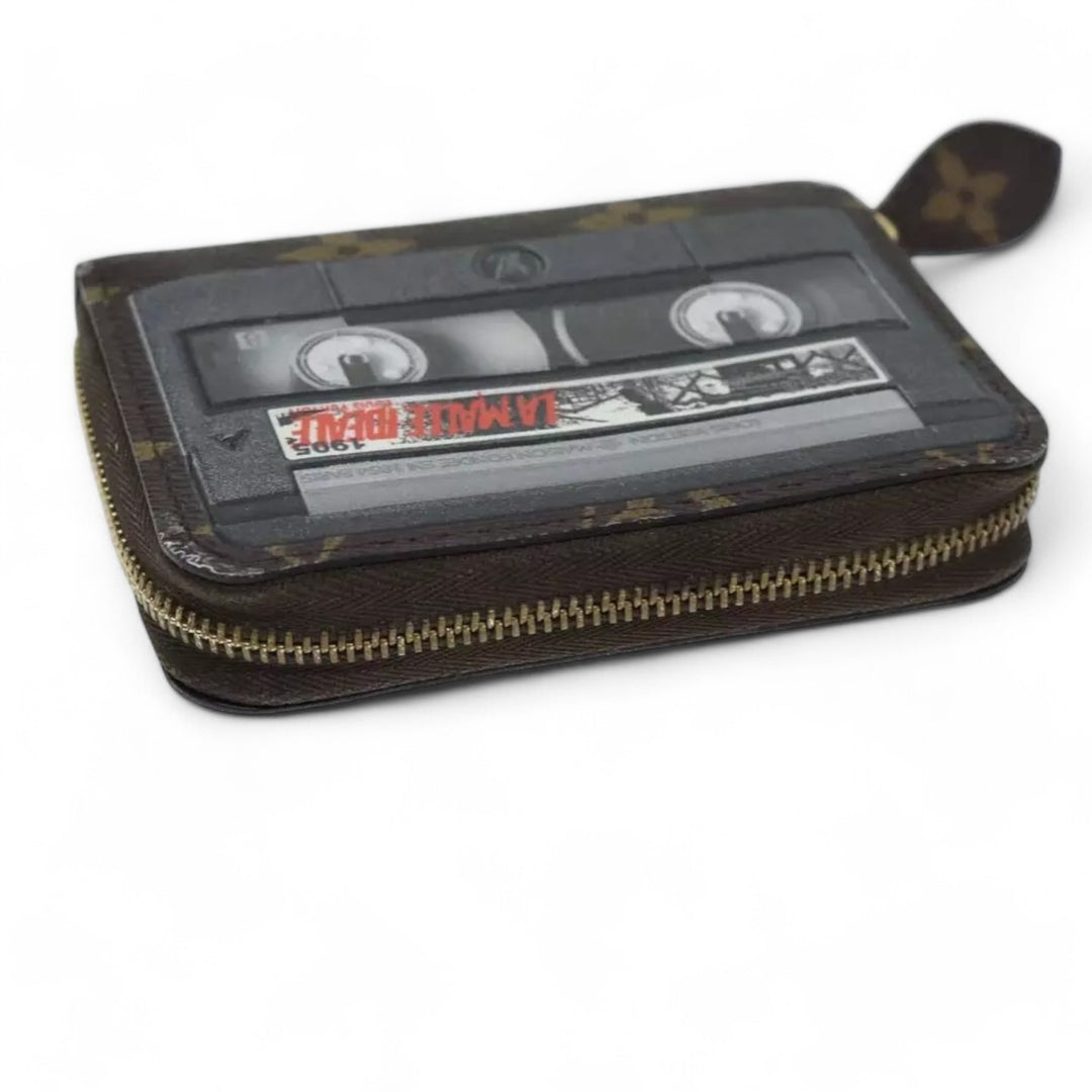 Louis Vuitton Monogram Zippy Coin Purse Wallet Brown Cassette Print