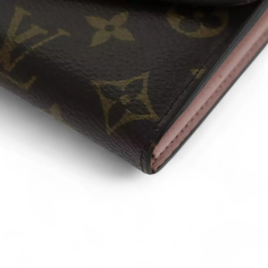 Louis Vuitton Monogram Sarah Wallet Rose Ballerine Long Pink Women