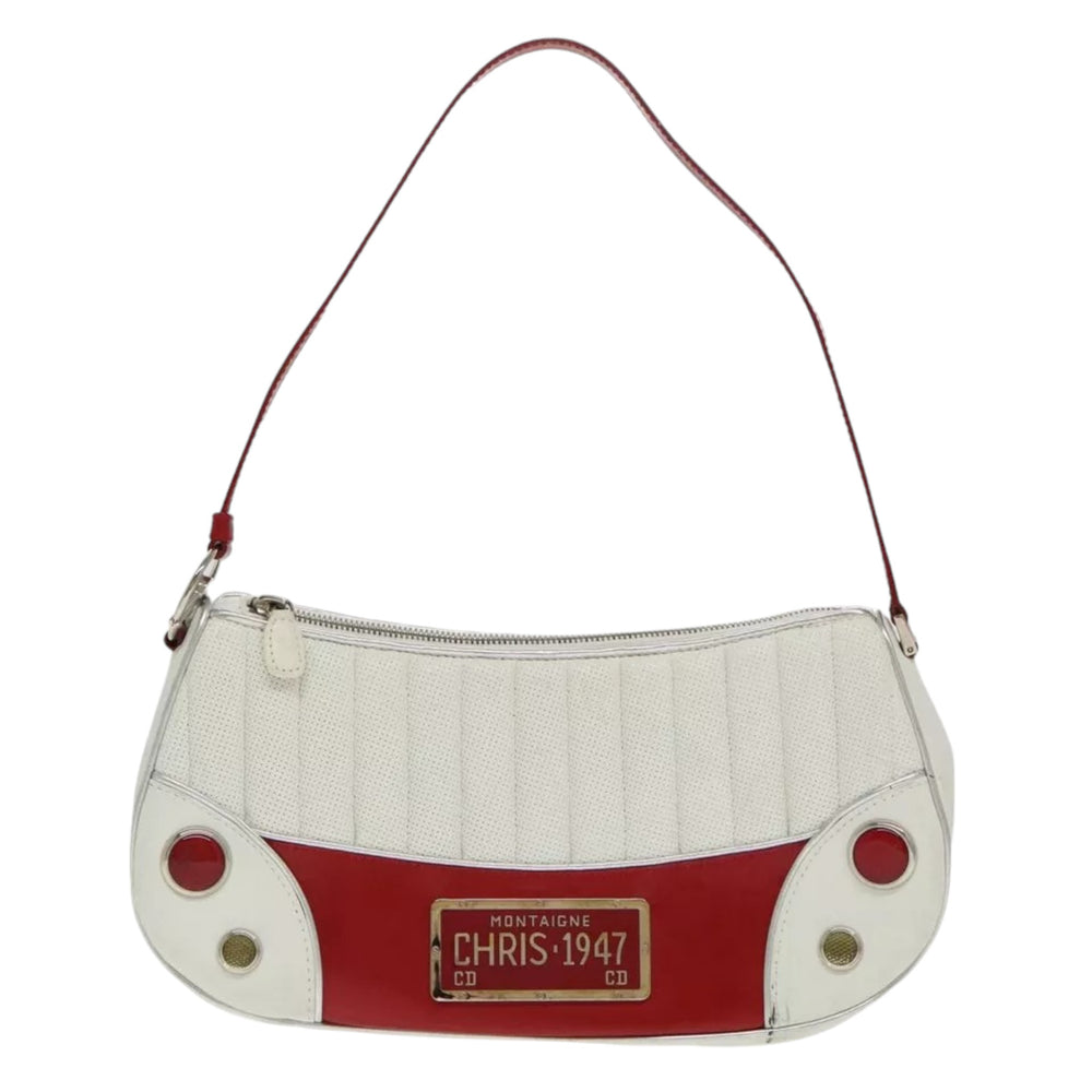 Christian Dior Montaigne Trailer Vintage Shoulder Bag Leather Women's Handbag