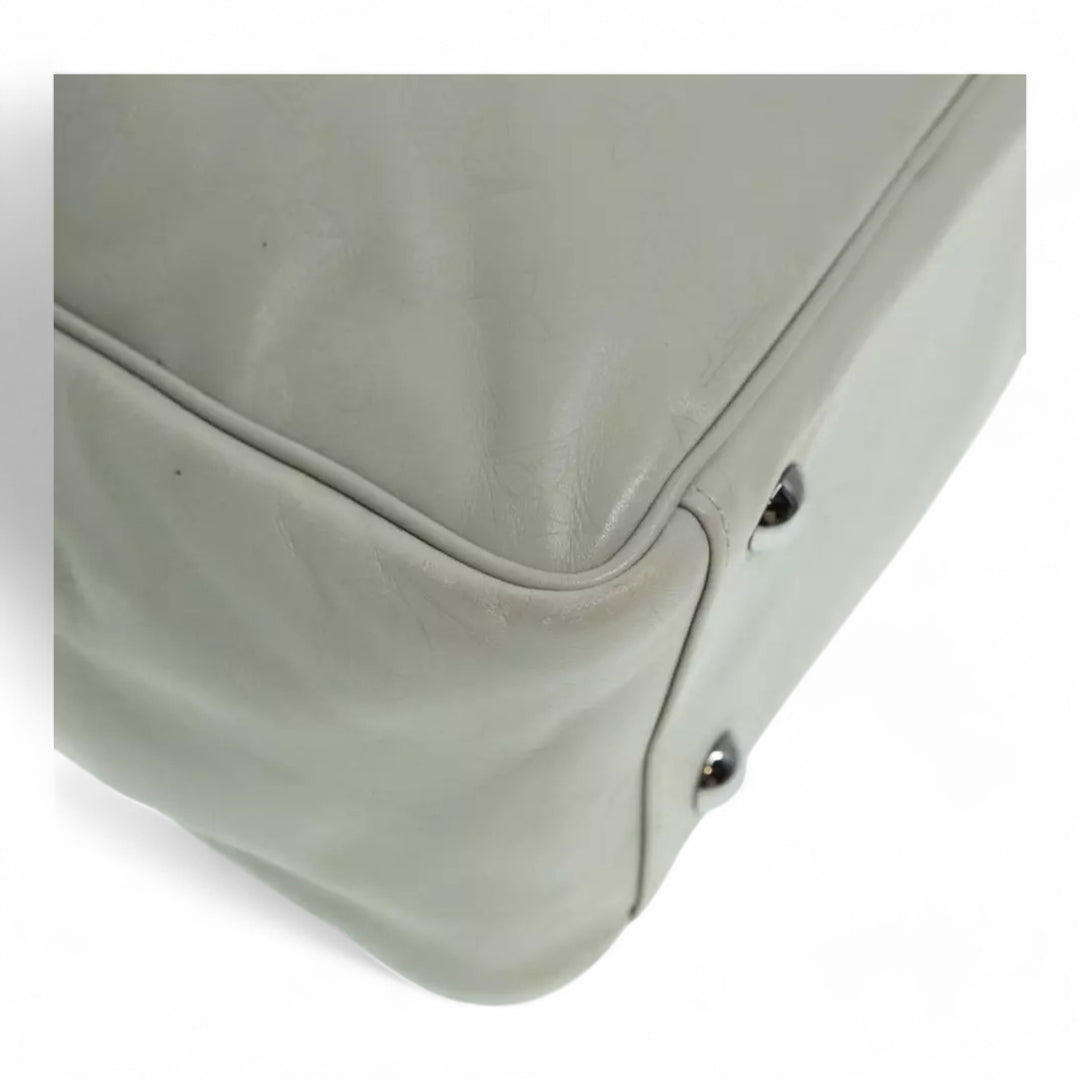 Louis Vuitton Monogram Difference Clarkson Shoulder Bag White Leather Canvas