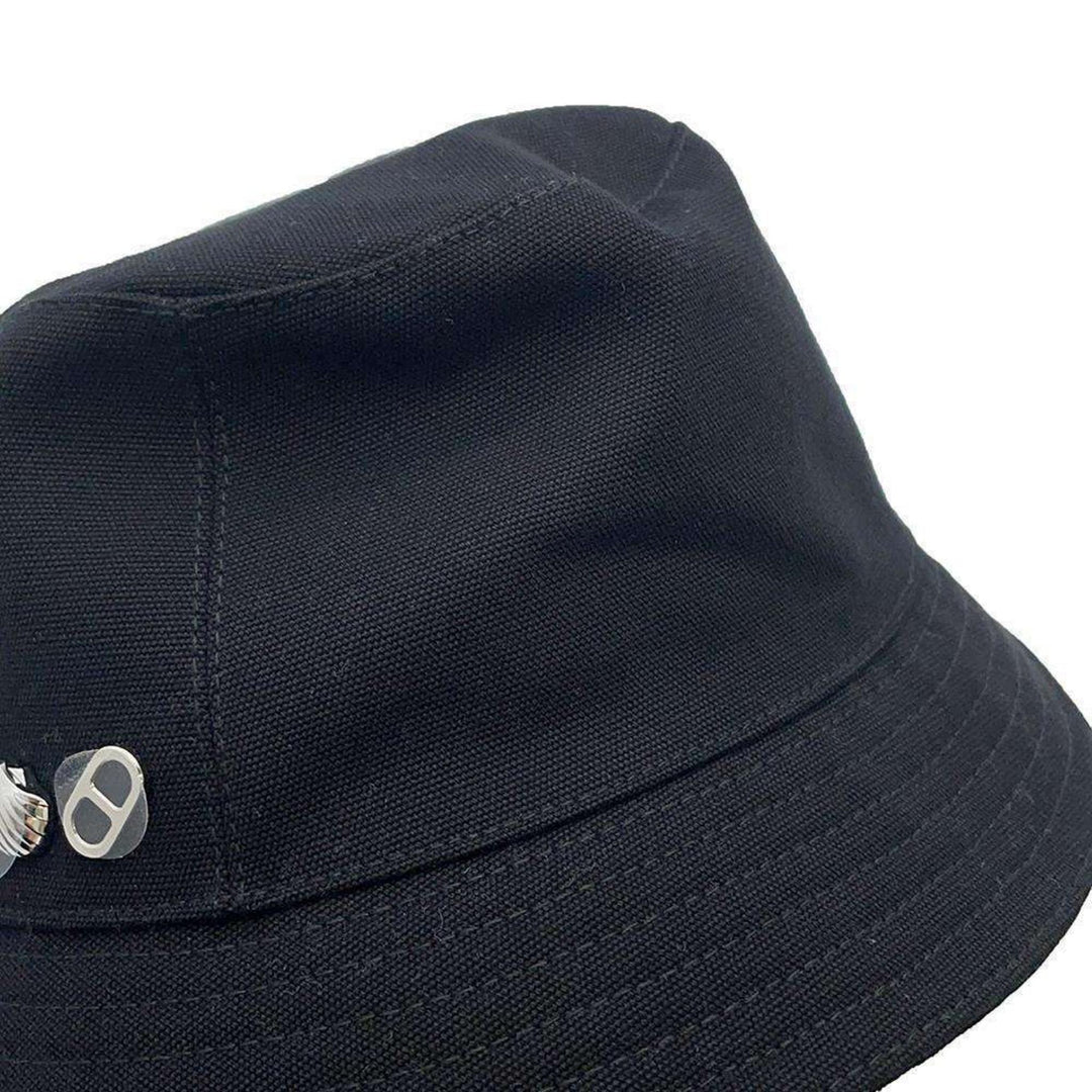 HERMES Calvi Cotton Black Bucket Hat Preloved