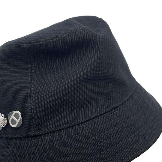 HERMES Calvi Cotton Black Bucket Hat Preloved