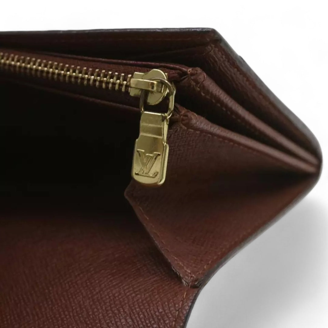Louis Vuitton Monogram Graffiti Long Leather Wallet Khaki Womens