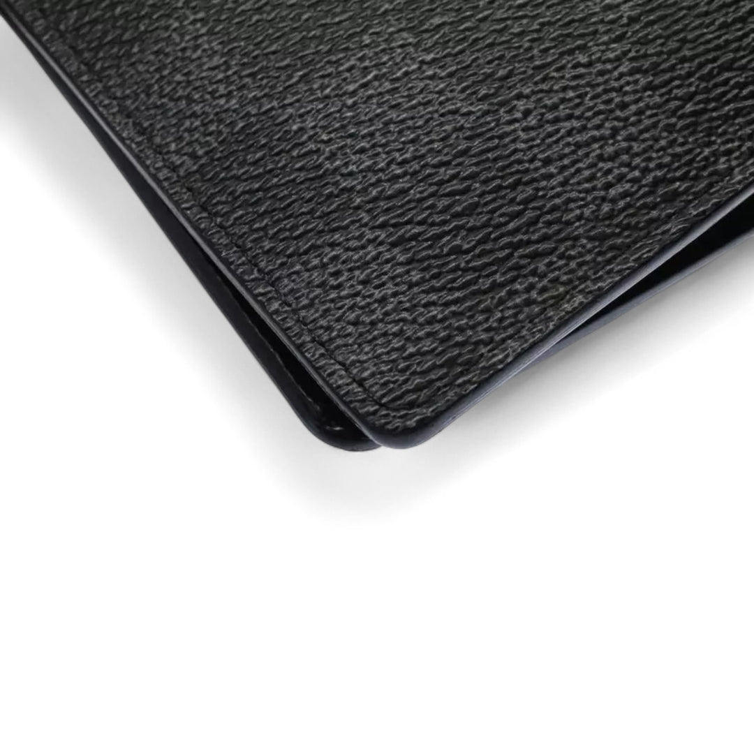 Louis Vuitton Damier Brazza Wallet Long Wallet Graphite Black Men's