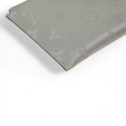 Louis Vuitton Monogram Satellite Alpha Pouch Silver Unisex Handbag with Card Holder