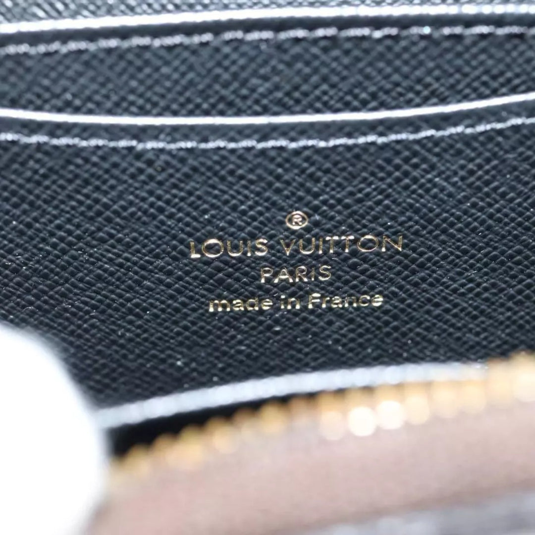 Louis Vuitton Monogram Zippy Coin Purse Wallet Brown Cassette Print