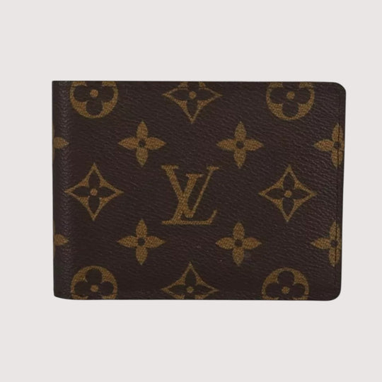 Louis Vuitton Monogram PorteFeuille Multipull Bifold Men's Wallet Brown