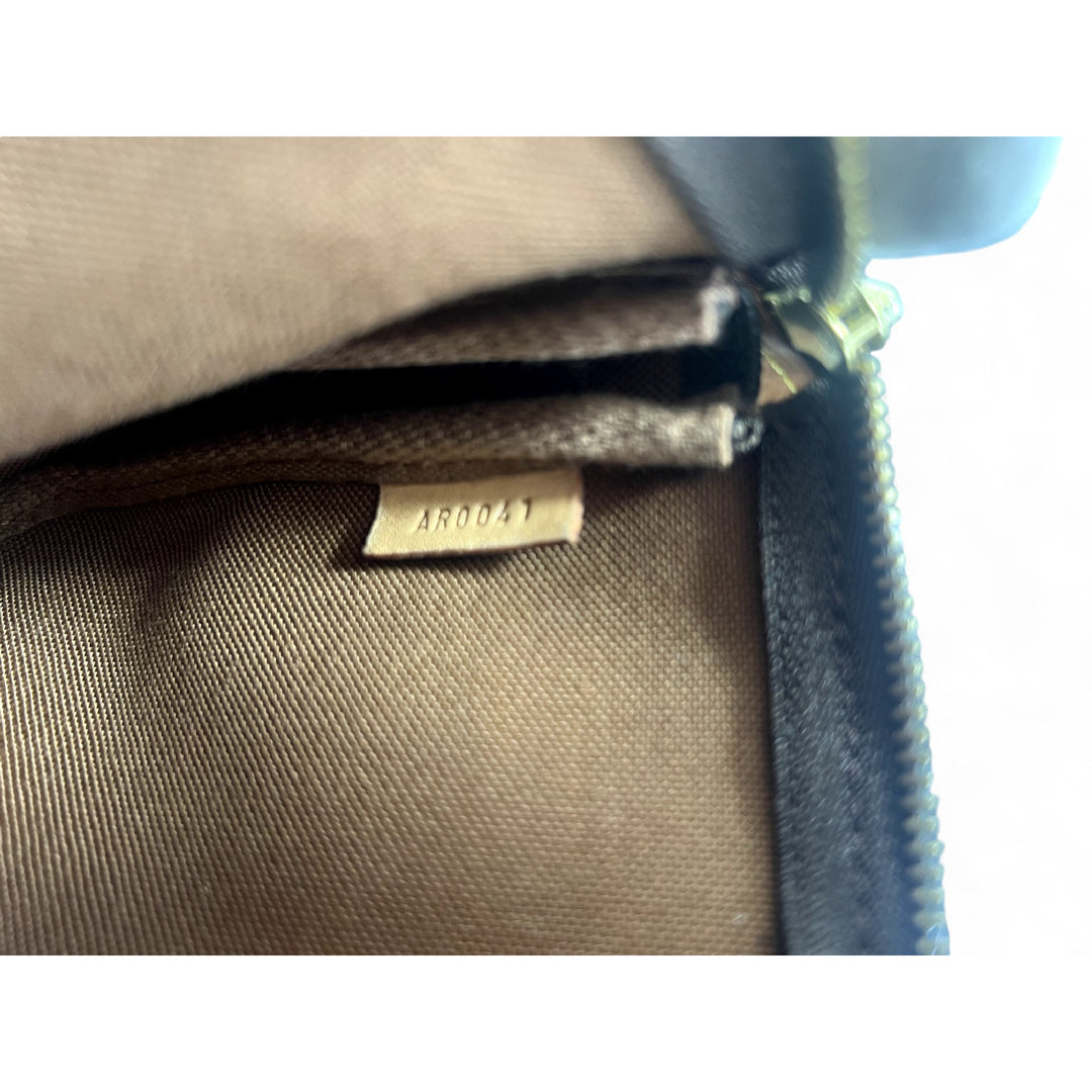 Louis Vuitton Stephen Sprouse Graffiti Clutch Monogram Canvas Brown Orange Unisex Handbag Zip