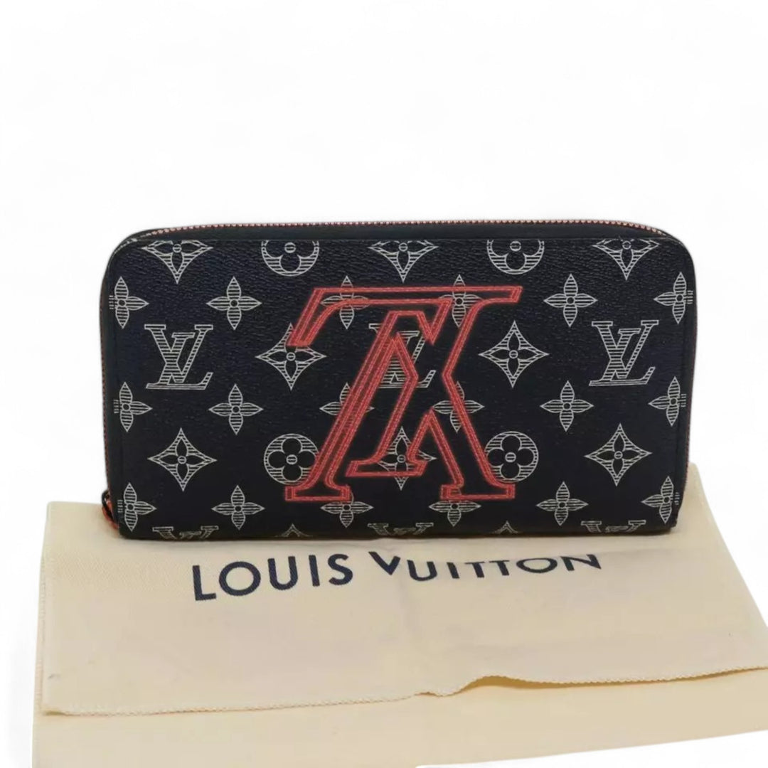 Louis Vuitton Ink Upside Down Zippy Organizer Monogram Canvas Wallet Navy Unisex