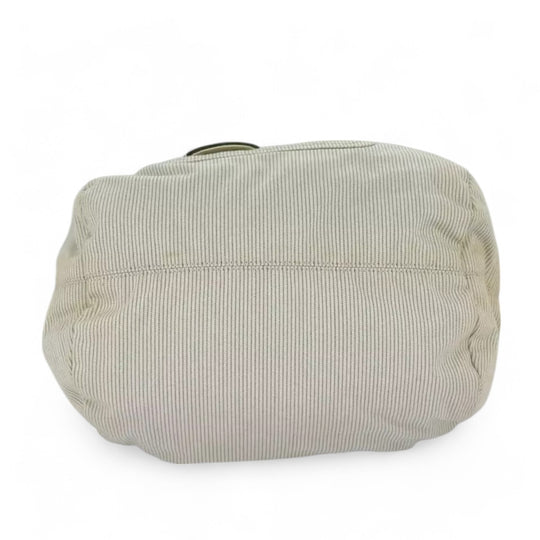 Chanel Handbag Canvas Green Silver CC Logo Bag