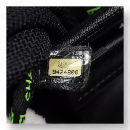 Chanel Sports Shoulder Bag Nylon Black Silver Unisex CC Logo Adjustable Strap