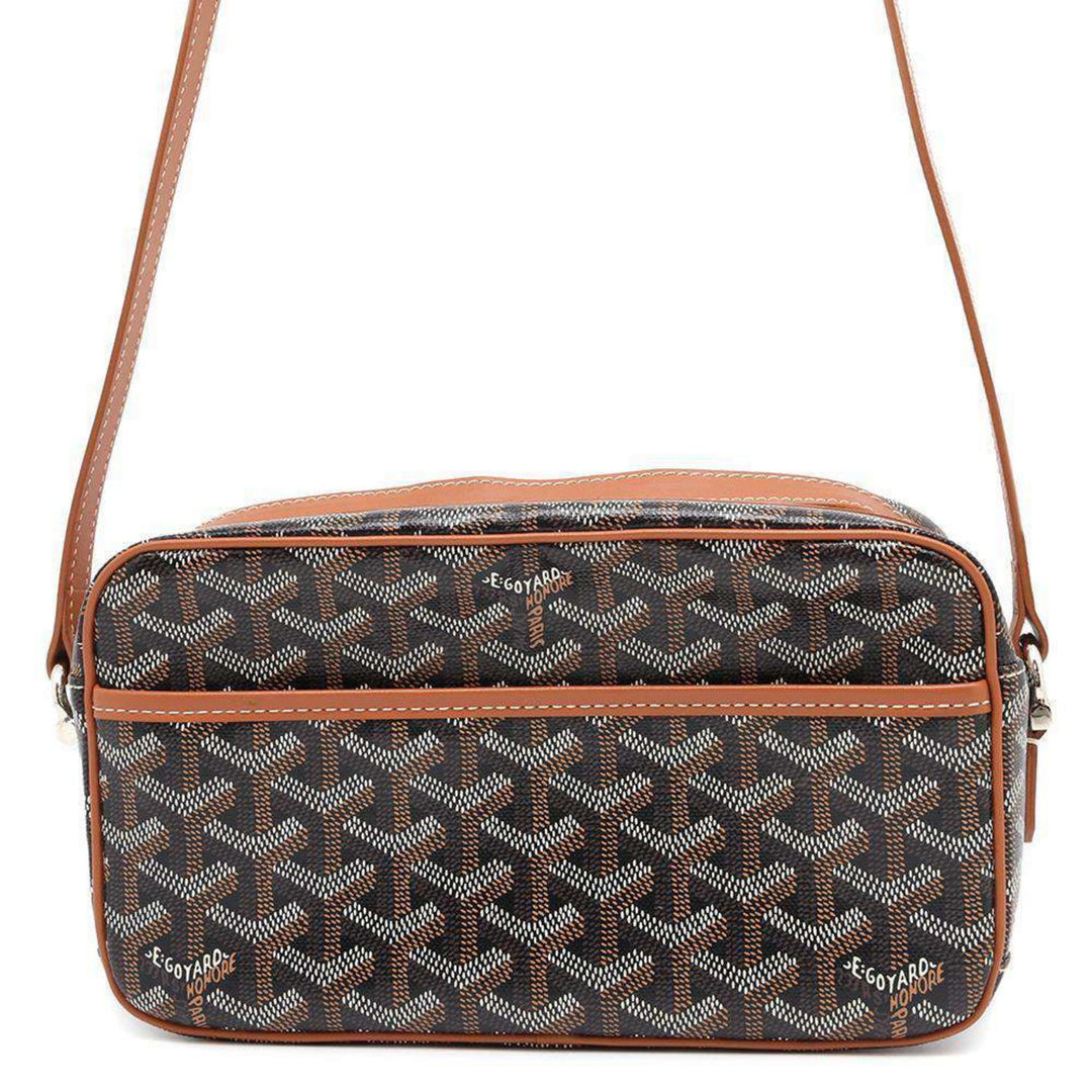 GOYARD CupVert PVC Leather Brown Black Wallet Preloved