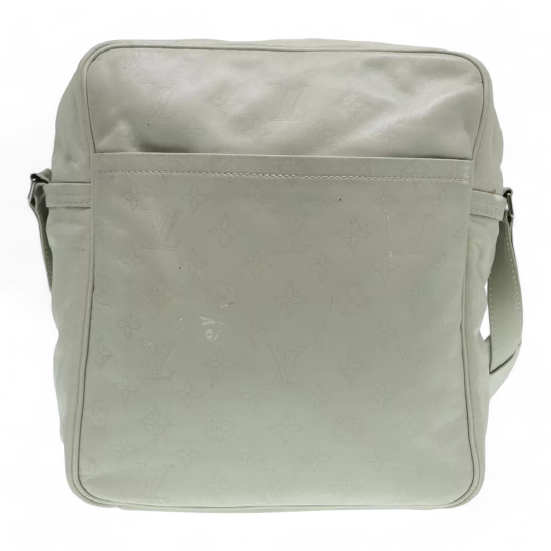 Louis Vuitton Monogram Difference Clarkson Shoulder Bag White Leather Canvas