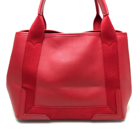 BALENCIAGA Shoulder Bag 339933 leather Red Navy kabas S Women Used Authentic