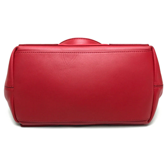 BALENCIAGA Shoulder Bag 339933 leather Red Navy kabas S Women Used Authentic