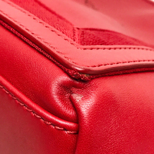 BALENCIAGA Shoulder Bag 339933 leather Red Navy kabas S Women Used Authentic