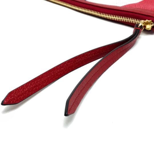 GUCCI Clutch bag 524788 Canvas / leather Red Men's Women Baia de la Silvi stripes unisex(Unisex) Used Authentic